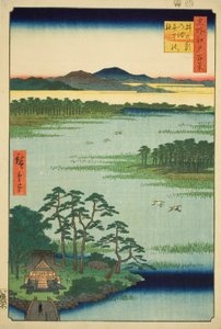 Benten Shline plan d Inokashira damm (Inokashira Pond Benten no Yashiro), från serien ``Ridge dre d fa net s views of Edo (Hundra berömda vyer av Edo)