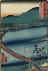 Båtbron vid Toyama, Etchu_provinsen, september 1853