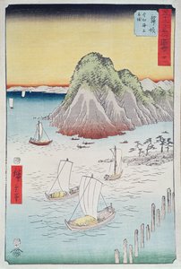 Boats on a Shore (träblocktryck)