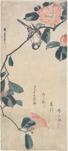 Kamelia och domherre av Utagawa Hiroshige