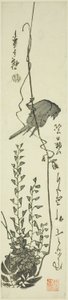 Kanarie och blåregn av Utagawa Hiroshige