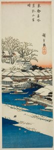 Klart väder efter snö vid Matsuchi Hill (Matsuchiyama no yukibare), från serien "Famous Views of the Eastern Capital (Toto meisho)" av Utagawa Hiroshige