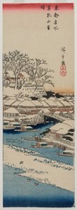 Klart väder efter snö vid Matsuchiyama, från serien Famous Places in the Eastern Capital av Utagawa Hiroshige