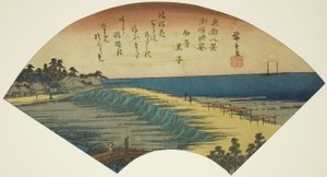 Clearing Weather at Susaki (Susaki seiran), från serien "Eight Views of the Eastern Capital (Toto hakkei)" av Utagawa Hiroshige