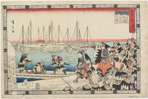 Att överlämna fienden av Utagawa Hiroshige
