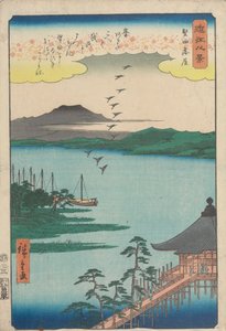 Nedstigande gäss vid Katada av Utagawa Hiroshige
