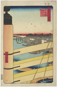 Edo-bashibron från Nihon-bashi, december 1857