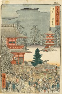 Eller: Asakusa-marknaden av Utagawa Hiroshige