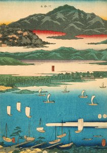 Åtta vyer över Ōmi av Utagawa Hiroshige