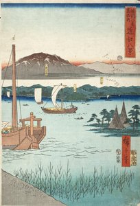 Åtta vyer över Ōmi av Utagawa Hiroshige