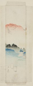 Kuvert med landskap av Utagawa Hiroshige