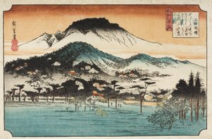 Aftonklockan vid Mii-dera av Utagawa Hiroshige