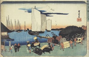 ”Kvällsvy över Takanawa” ur serien ”Berömda platser i den östra huvudstaden” av Utagawa Hiroshige