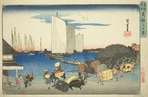 Evening View of Takanawa (Takanawa no yukei), från serien "Famous Places in the Eastern Capital (Toto meisho)" av Utagawa Hiroshige