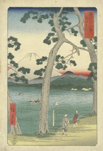 Fuji till vänster från Tokaido av Utagawa Hiroshige
