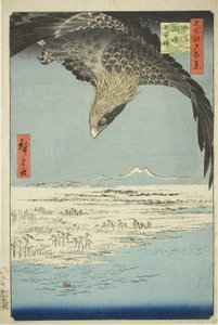 Fukagawa Susaki och Jumantsubo (Fukagawa Susaki Jumantsubo), från serien kei)” av Utagawa Hiroshige