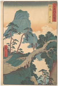 Goka no Shō, Higo-provinsen, ur serien Vyer över berömda platser i de drygt sextio provinserna av Utagawa Hiroshige