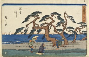 Hamamatsu: de susande tallarna av Utagawa Hiroshige