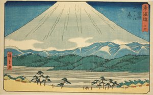 Hara - Nej. 14, från serien "Fifty-three Stations of the Tokaido (Tokaido gojusan tsugi)," även känd som Reisho Tokaido av Utagawa Hiroshige