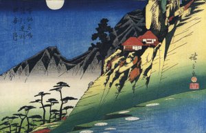 Hiroshige Måne över bergslandskap av Utagawa Hiroshige