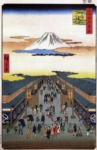 Hiroshige, Sugura streetFXD av Utagawa Hiroshige