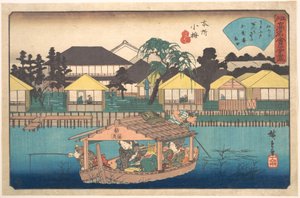 Honjo Komme (Ogura-an) av Utagawa Hiroshige