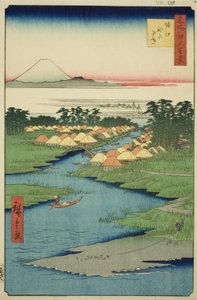 Horie och Nekozane, från serien "One Hundred Famous Views of Edo (Meisho Edo hyakkei)" av Utagawa Hiroshige