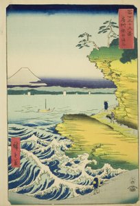 Hota Beach i Awa-provinsen (Boshu Hota no kaigan), från serien "Trettiosex utsikter över berget Fuji (Fuji sanjurokkei)" av Utagawa Hiroshige