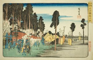 Inari Shine at Uncle (Uncle Inari no Yashiro), från Teseries av Utagawa Hiroshige