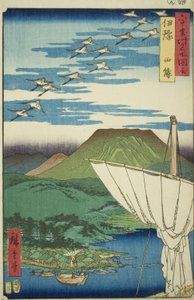 Iyo Producent: Saijo (Iyo, Saijo), från serien Meisho Zue)” av Utagawa Hiroshige
