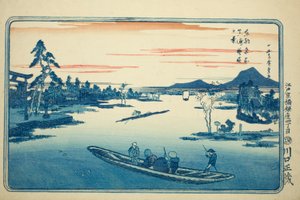 Sen vår på Massaki (Massaki boshun no kei), från serien "Famous Views of the Eastern Capital (Toto meisho)" av Utagawa Hiroshige