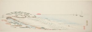 Morgonsnö vid Susaki (Susaki yuki no asa), från serien "Thirteen Views of the Environs of Edo" av Utagawa Hiroshige