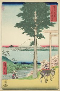 Mount Kano i Kazusa-provinsen (Kazusa Rokusozan), från serien "Trettiosex utsikter över berget Fuji (Fuji sanjurokkei)" av Utagawa Hiroshige