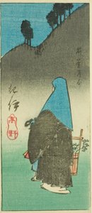 Mount Koya i Kii-provinsen (Kii, Koya), sektion av ark nr. 16 från serien "Utklippta bilder av provinserna" av Utagawa Hiroshige