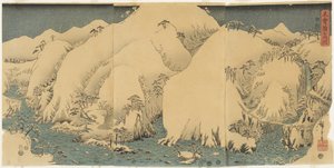 Berg och flod vid Kiso Pass, augusti 1857