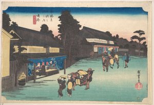 Narumi, den berömda Arimatsu-shibori av Utagawa Hiroshige