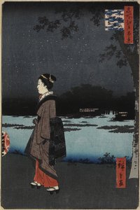 Nattvy över Sanya-kanalen, Matsuchi Hill, augusti 1857
