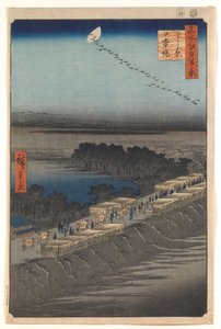 Nihonvallen, Yoshiwara, ur serien "Hundra berömda vyer över Edo" av Utagawa Hiroshige