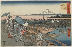 Nihonbashi-bron och Edo-bron, november 1853