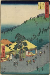 Nr.34 Rastplatsen i Sarugababa, Futakawa, juli 1855