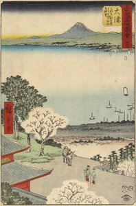 Nr 54 Stadsutsikt över O_tsu från Mii-templet, O_tsu, juli 1855