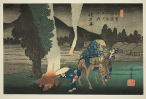 av. 19: Karuizawa, från serien "Shixty-nines of Tekisokaido" av Utagawa Hiroshige