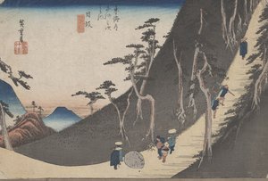 Nr 26 "Nissaka: Sayo Mountain Pass" Från 53 stationer på Tokaido
