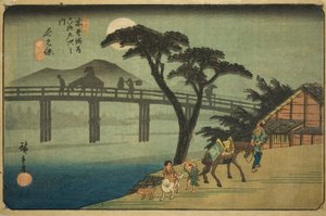 av. 28: Nagakubo, från serien "Shi xty-nine S taion s of kisokaido" av Utagawa Hiroshige