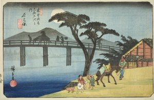 av. 28: Nagakubo, från serien "Shi xty-nine S taion s of kisokaido" av Utagawa Hiroshige