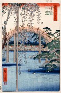 No. 57, Grounds of Kameido Tenjin Shrine (from One Hundred Famous Views of Edo) av Utagawa Hiroshige
