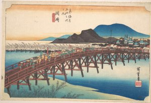 Okazaki, Tenshin no Hashi av Utagawa Hiroshige