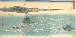 Forsar vid Naruto av Utagawa Hiroshige