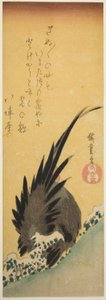 Tupp på en sluttning på vintern av Utagawa Hiroshige