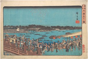 Fyrverkerier vid Ryogoku av Utagawa Hiroshige